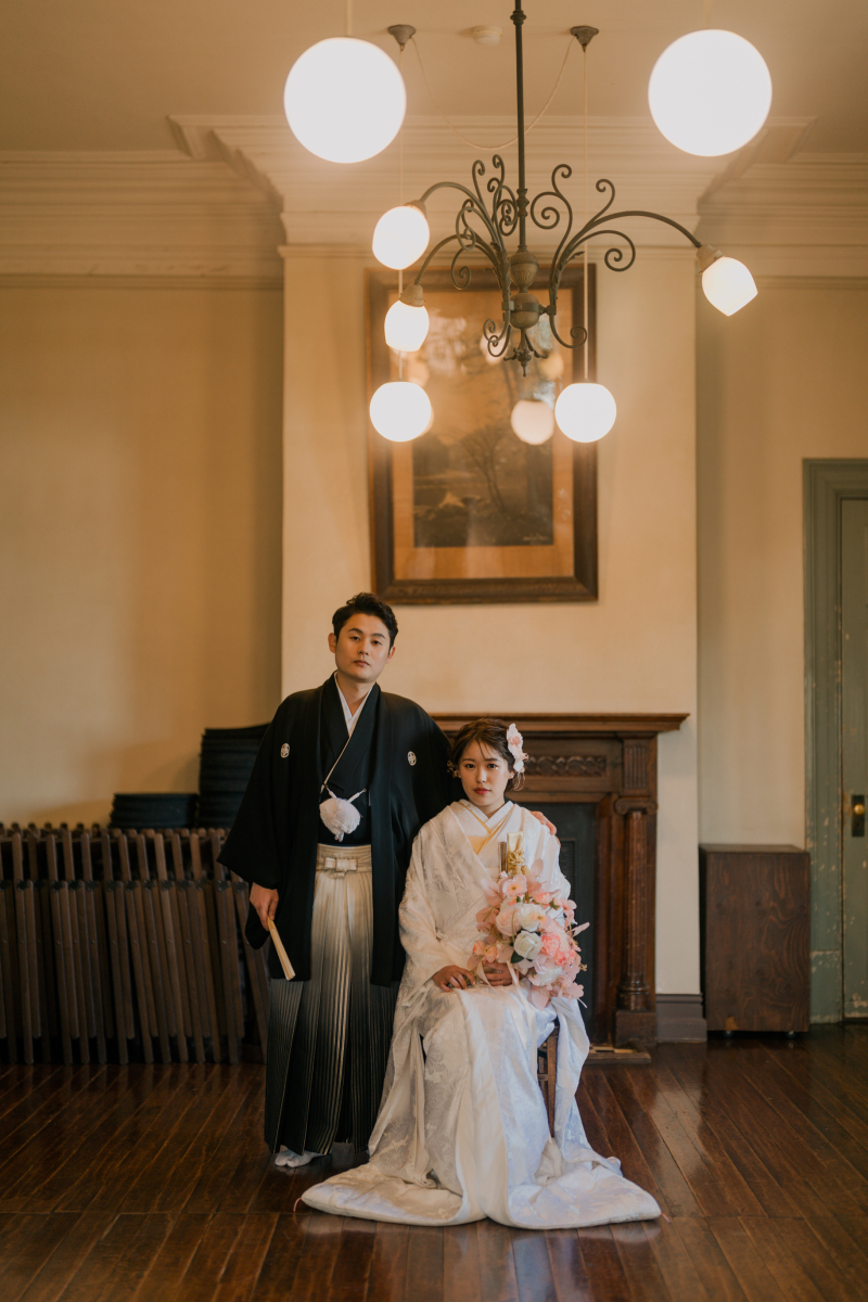 館内で撮影スタート