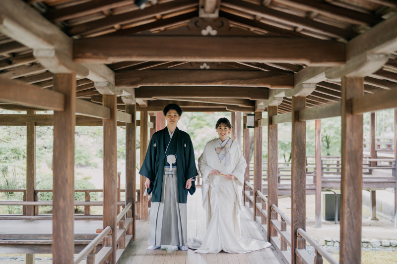 京都を感じる廊下で