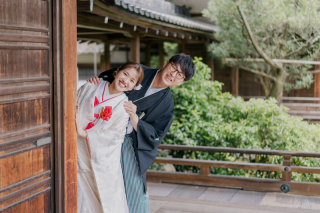 お二人らしさ全開！毘沙門堂・鴨川前撮り！