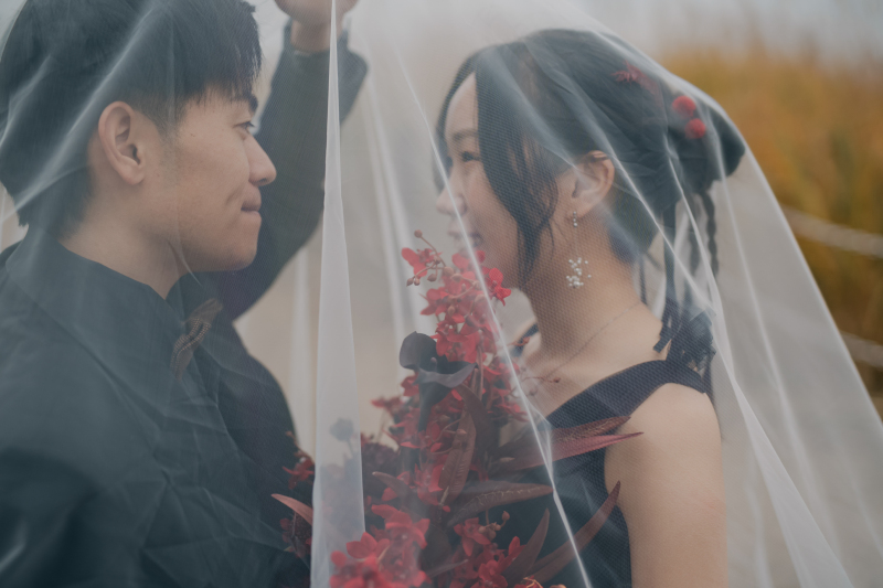 ベールを使って撮影♪