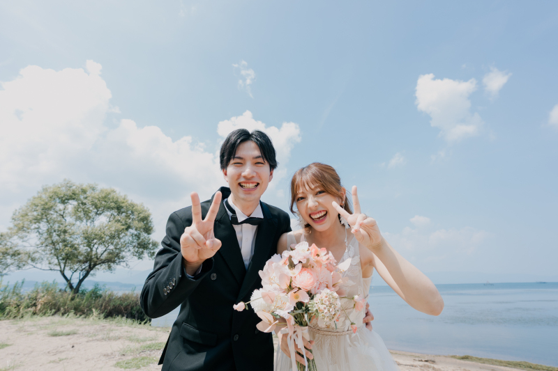 【夏ロケ！】マーブルビーチor琵琶湖 洋装１着プラン 申請費/出張費込み＊