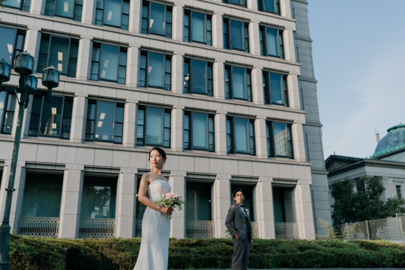 【洋装1着プラン】お二人分のお衣装&ヘアメイク付き*データ150cut以上お渡し制限なし!*スタジオ撮影5cut無料♩