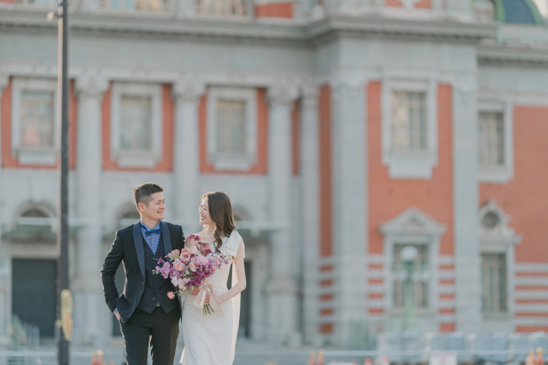 【大阪満喫プラン】中之島&新世界で撮る洋装2着ロケーション前撮り*スタジオ撮影5cut無料♩追加料金なし