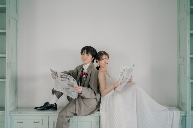 【洋装1着プラン】お二人分のお衣装＆ヘアメイク付き＊データ150cut以上お渡し制限なし！＊スタジオ撮影5cut無料♩