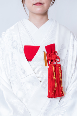 白無垢+レッド小物