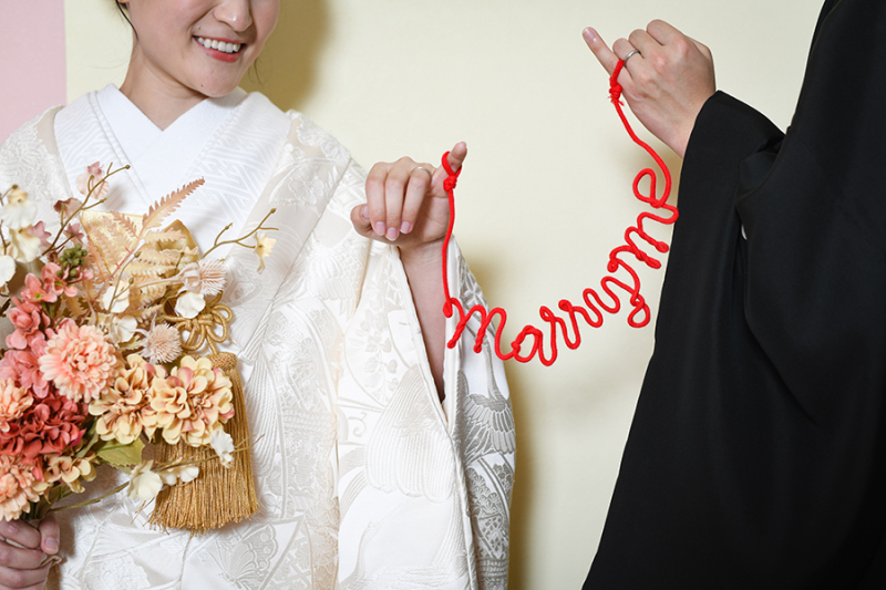 撮影小物（赤い糸Marry me）