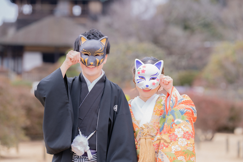 偕楽園見晴らし広場にて
