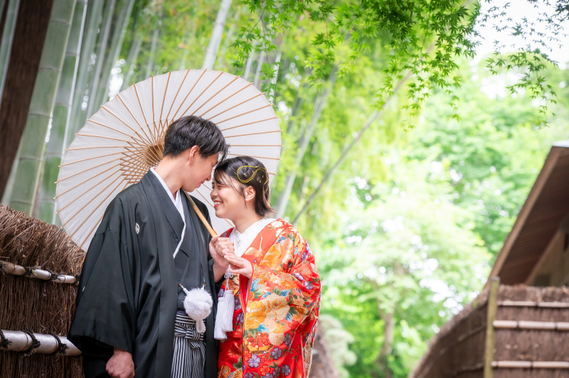 竹林エリアにて