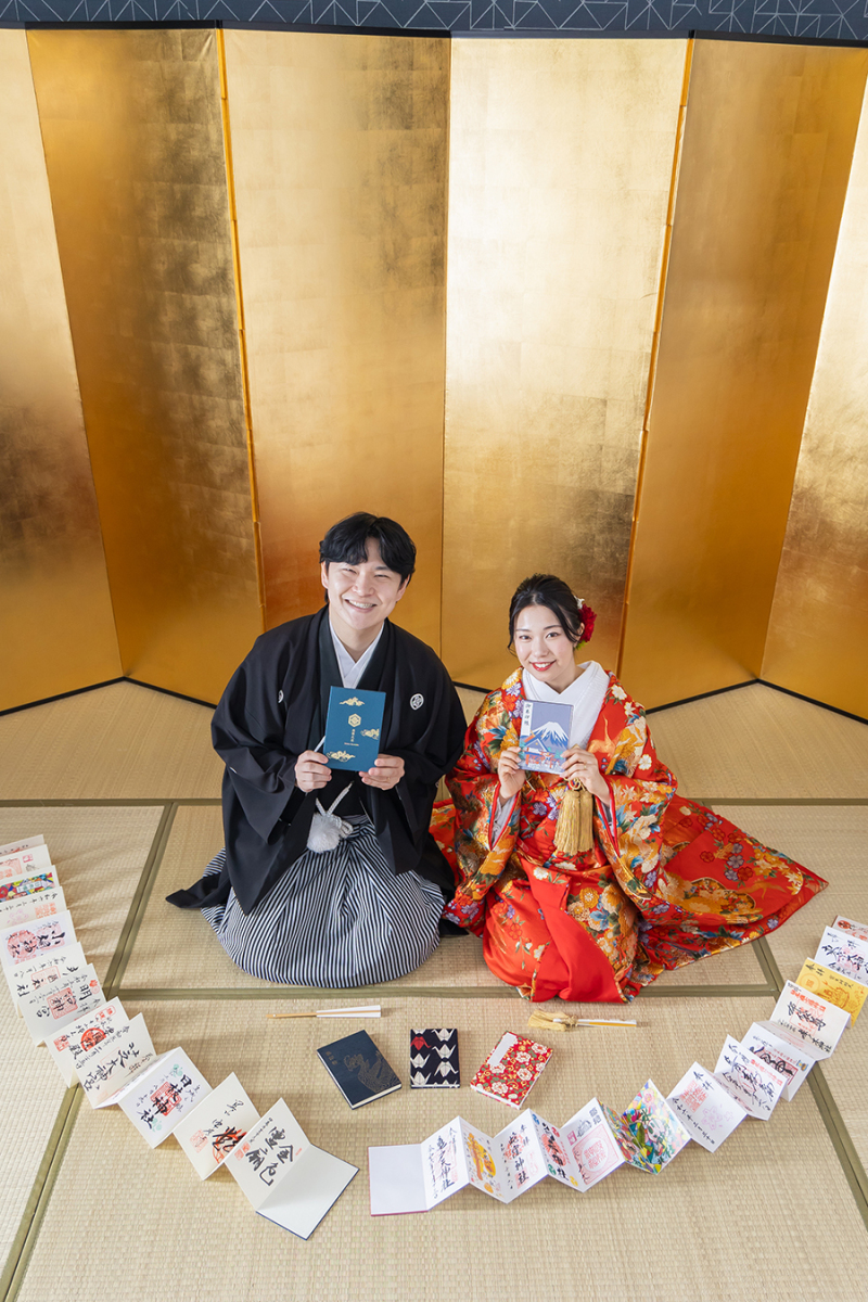 スタジオ背景：金屏風