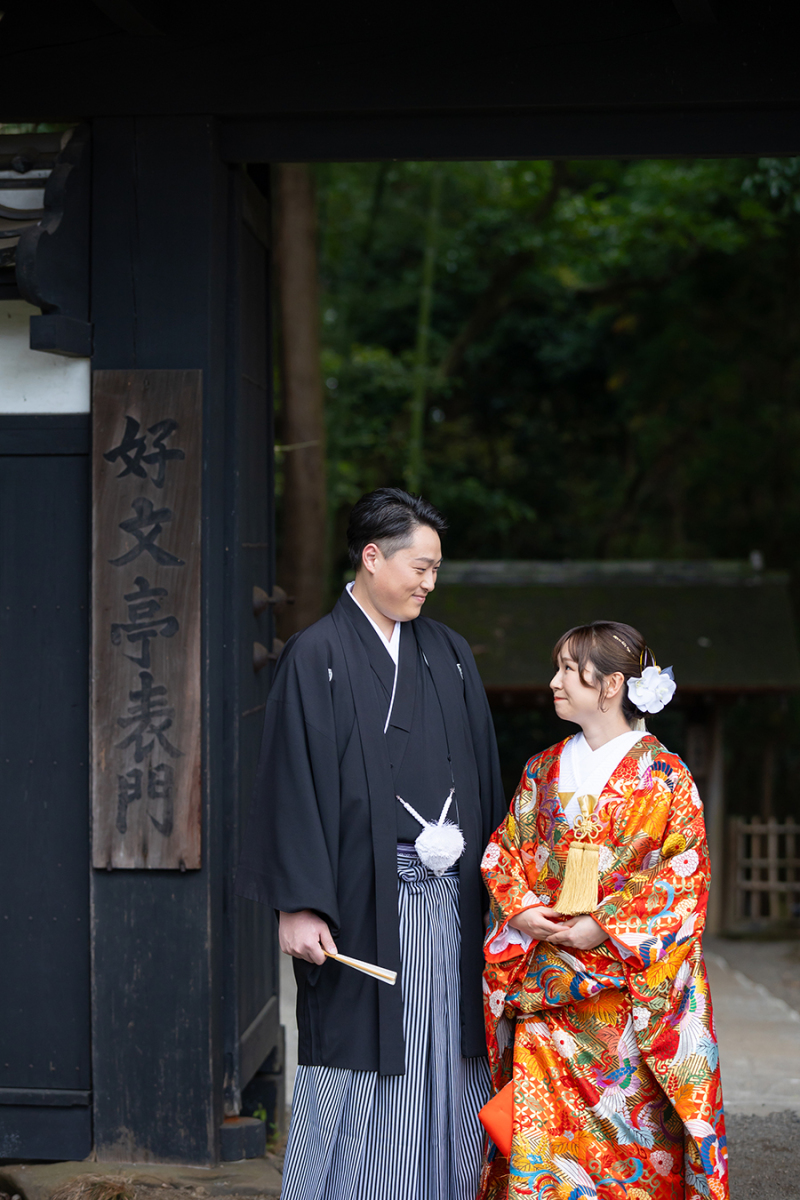 偕楽園表門にて