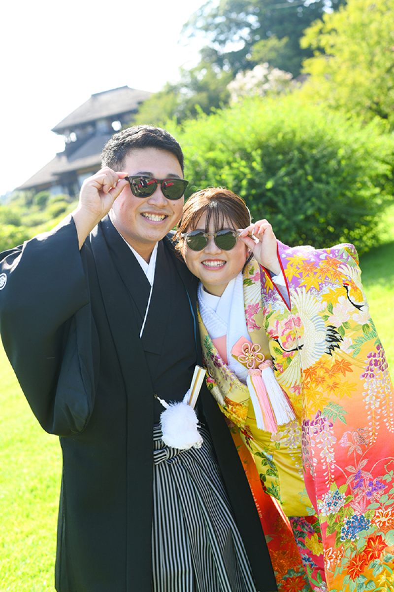 偕楽園見晴らし広場にて