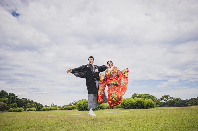 偕楽園見晴らし広場にて