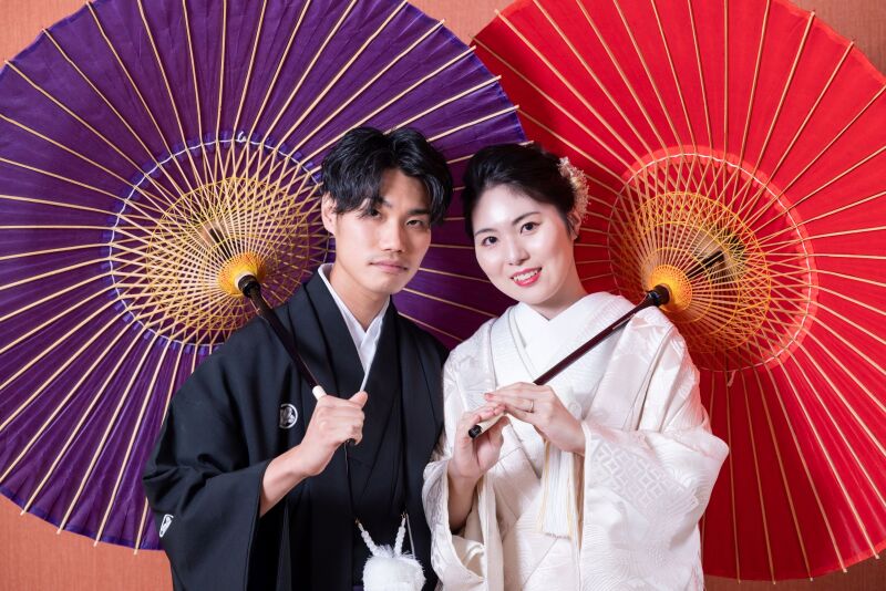 番傘を使ってインパクトのある1枚★