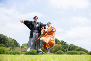 (9月)＊偕楽園/スタジオ＊和装・洋装ロケーション2着プラン＊快晴♪