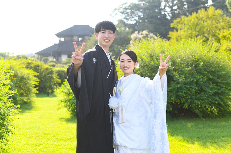 偕楽園見晴らし広場にて