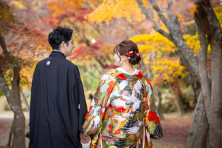 11月＊偕楽園＊ロケーション撮影＊曇り-色打掛♪