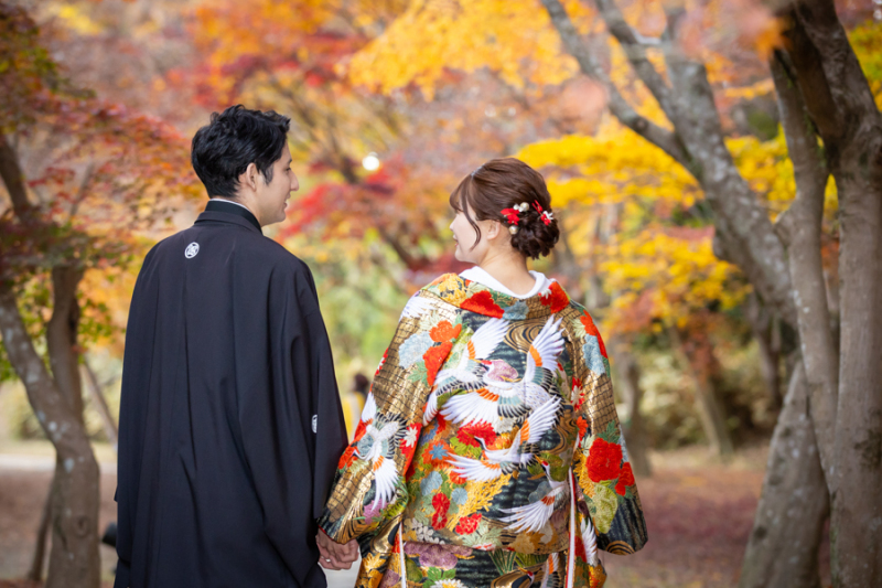 11月＊偕楽園＊ロケーション撮影＊曇り-色打掛♪