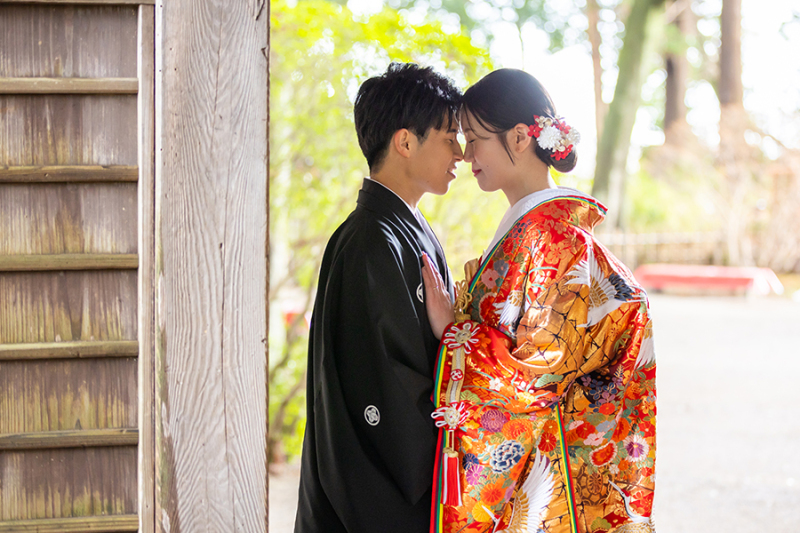 偕楽園好文亭中門前にて