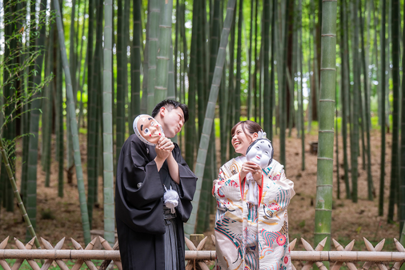 偕楽園竹林にて