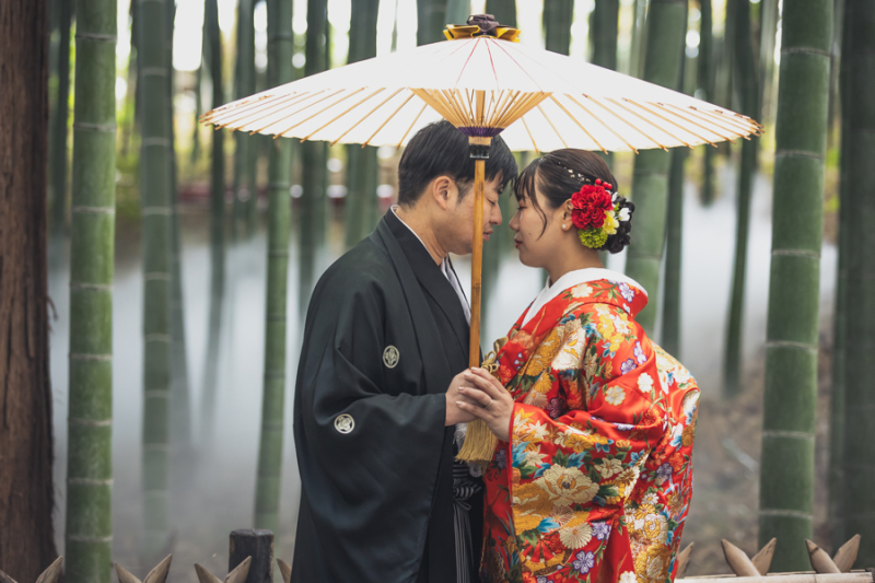 偕楽園竹林にて