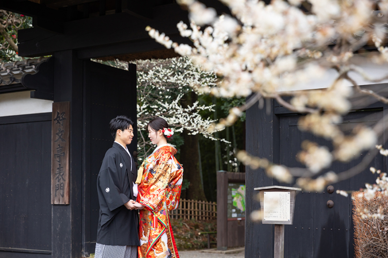 偕楽園表門にて