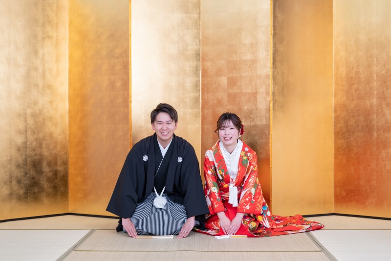 スタジオ背景:金屏風