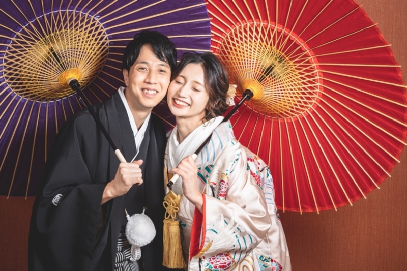 番傘を使ってインパクトのある1枚★