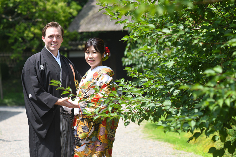 偕楽園表門にて