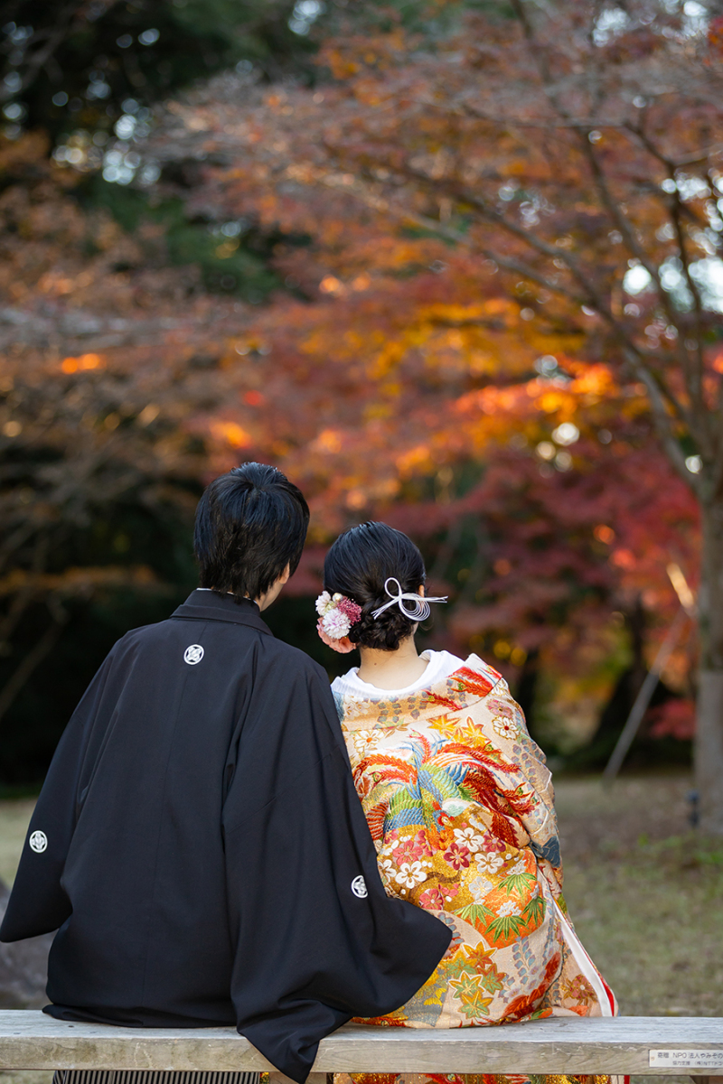 偕楽園もみじ谷にて