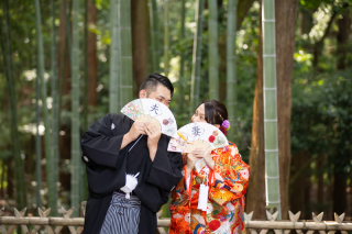 ＊9月：和装・洋装2着ロケーション＊新緑鮮やかに♪