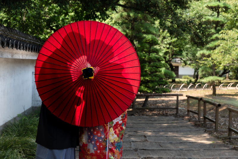 番傘シルエット