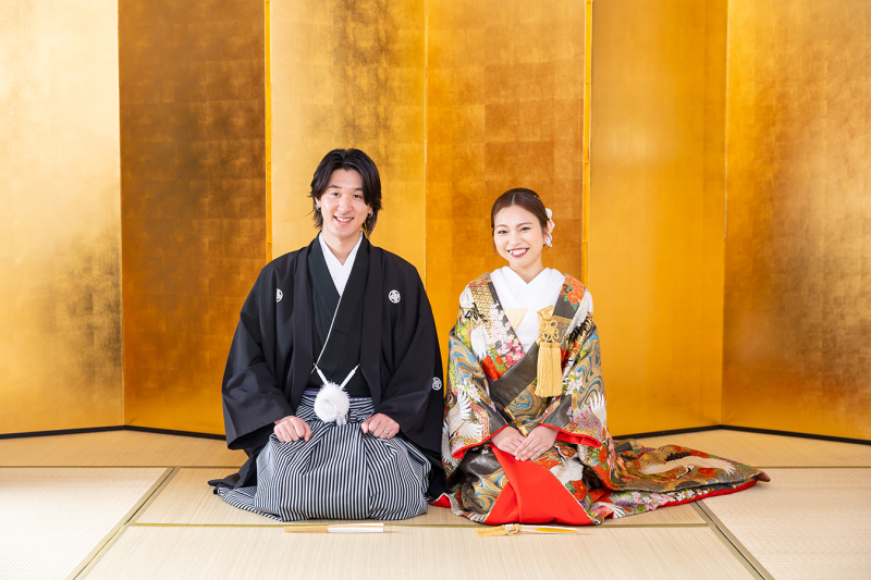 スタジオ背景：金屏風