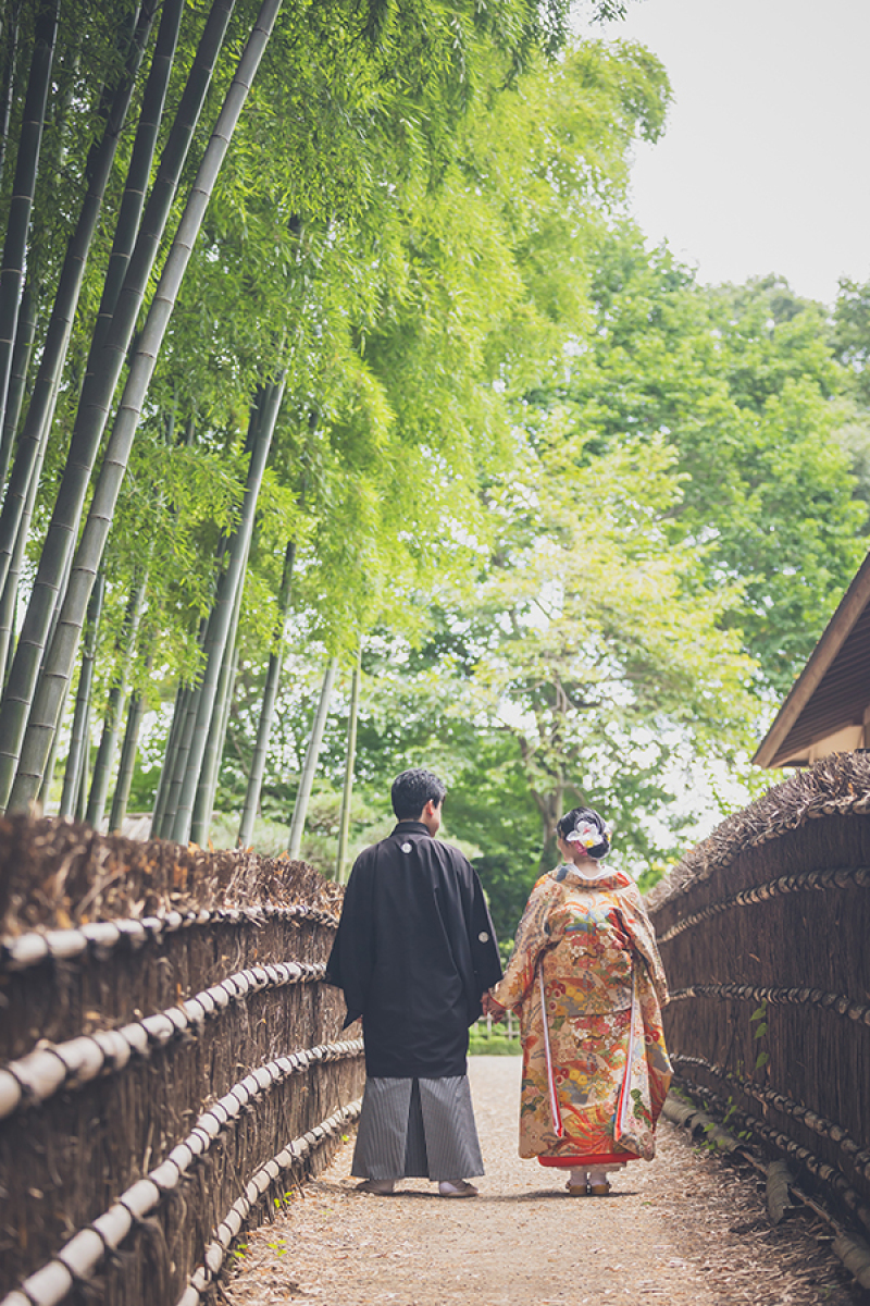 偕楽園竹林にて