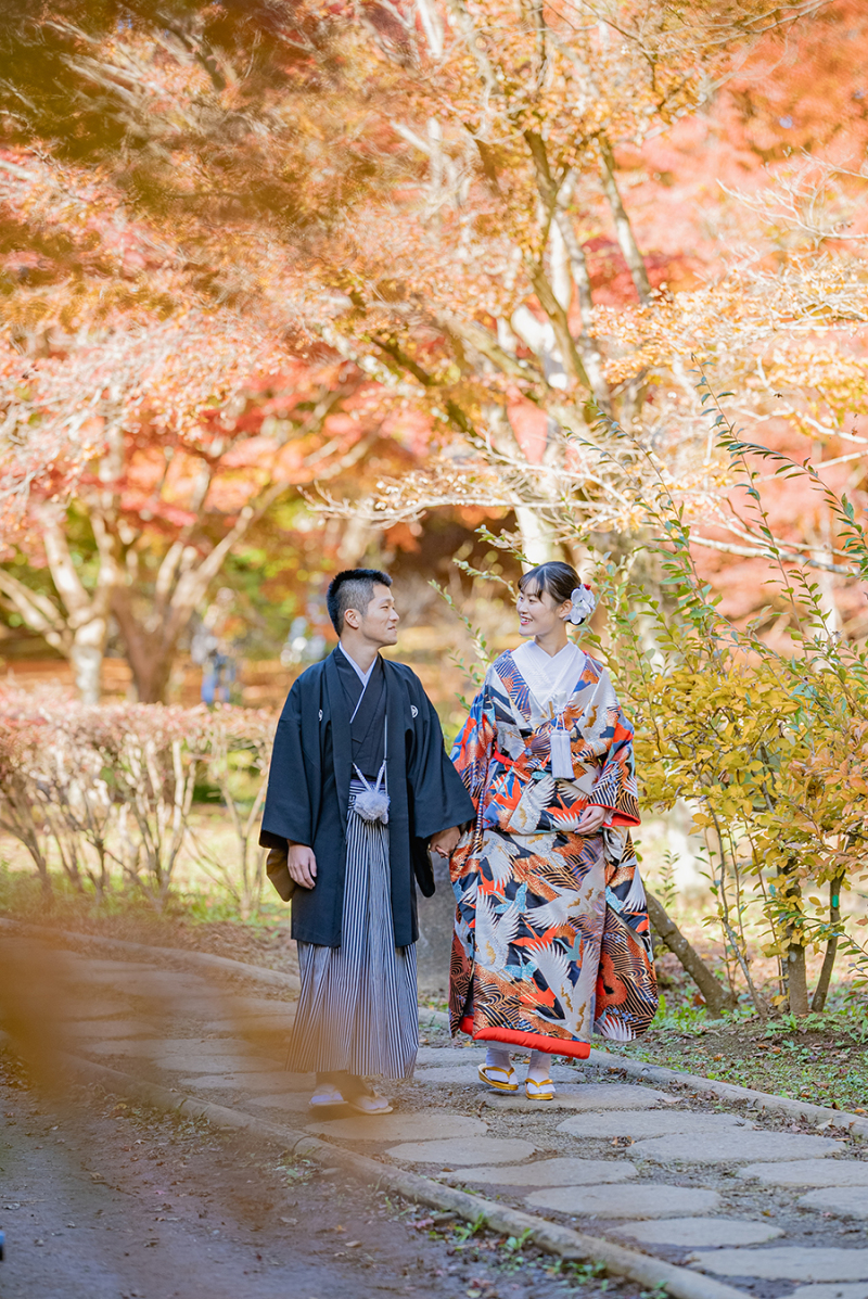 偕楽園もみじ谷にて