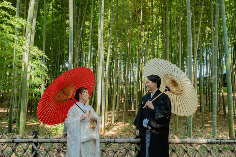 偕楽園竹林にて