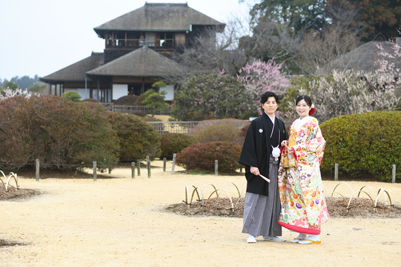 偕楽園広場にて