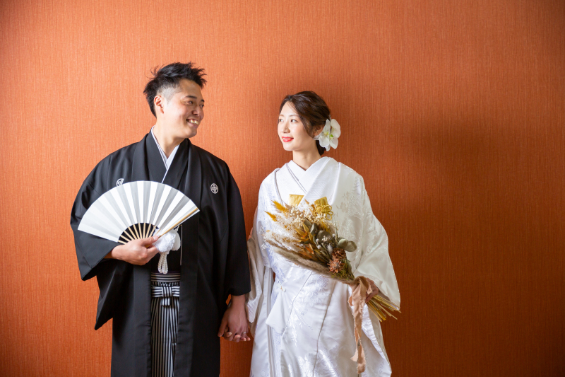 ブラウンクロス背景にて