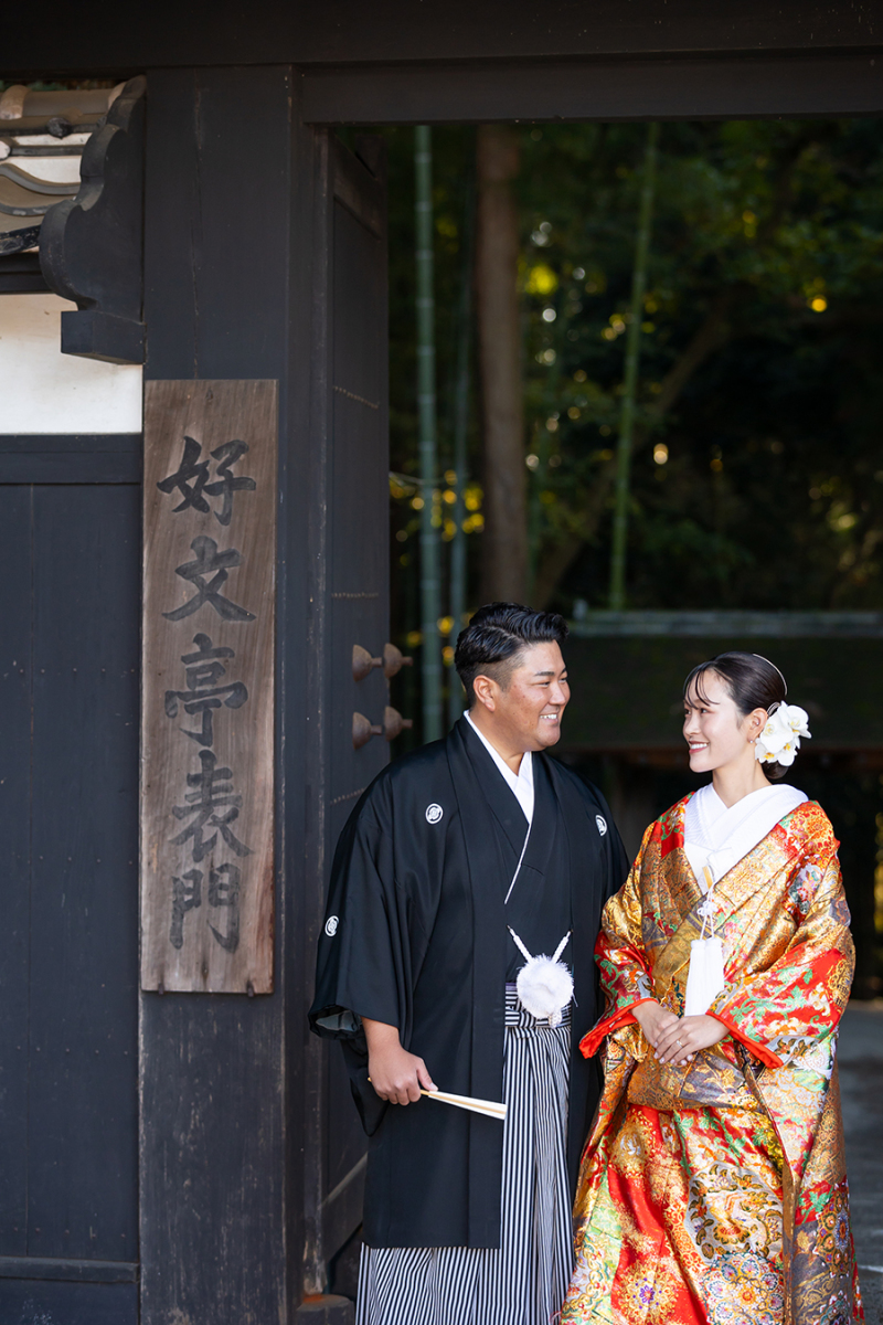 偕楽園表門にて