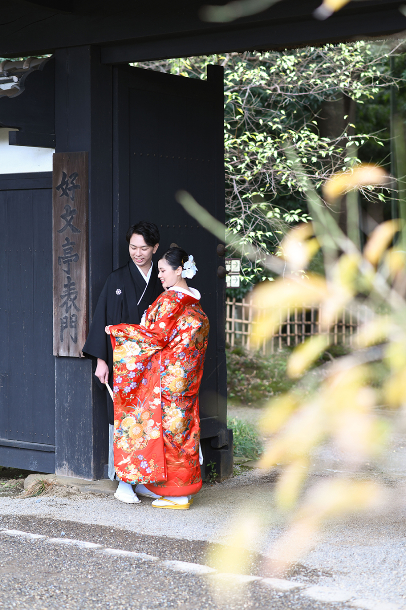 偕楽園表門にて