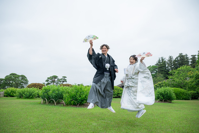 偕楽園見晴らし広場にて