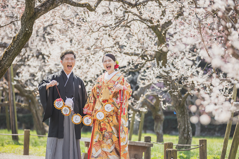 偕楽園梅林にて