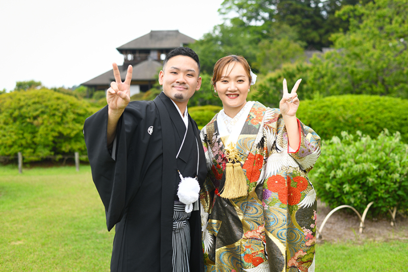 偕楽園見晴らし広場にて