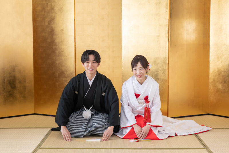 スタジオ背景：金屛風