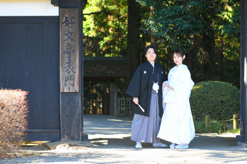 偕楽園表門にて