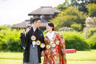 8月＊偕楽園でロケーション撮影＊晴れ-色打掛♪