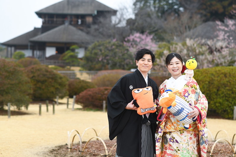 3月*常盤神社/偕楽園でロケーション撮影*曇り-色打掛/白無垢♪