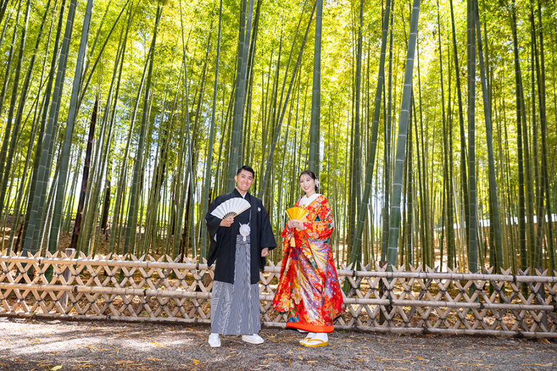 偕楽園竹林にて