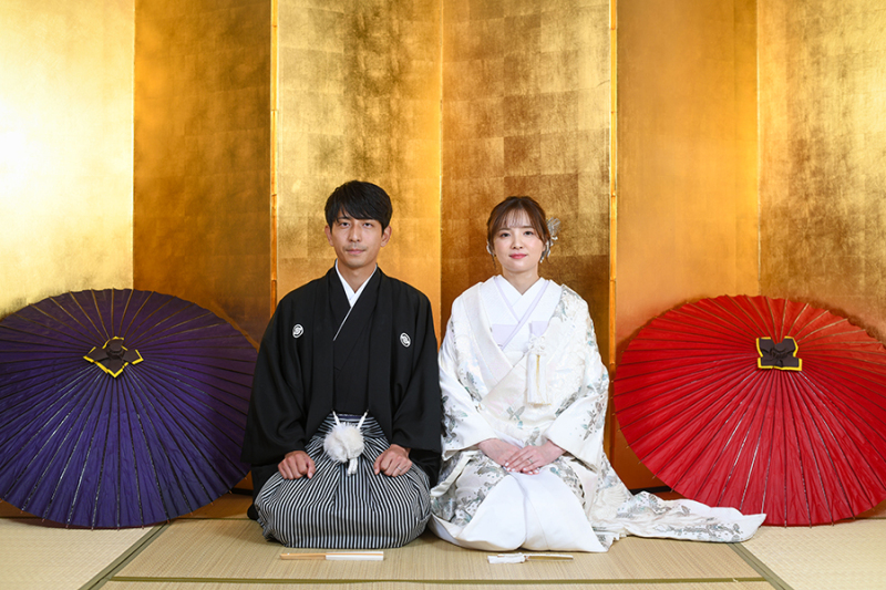 スタジオ背景：金屏風