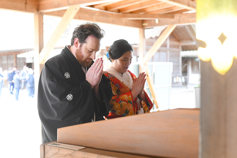 常磐神社にて