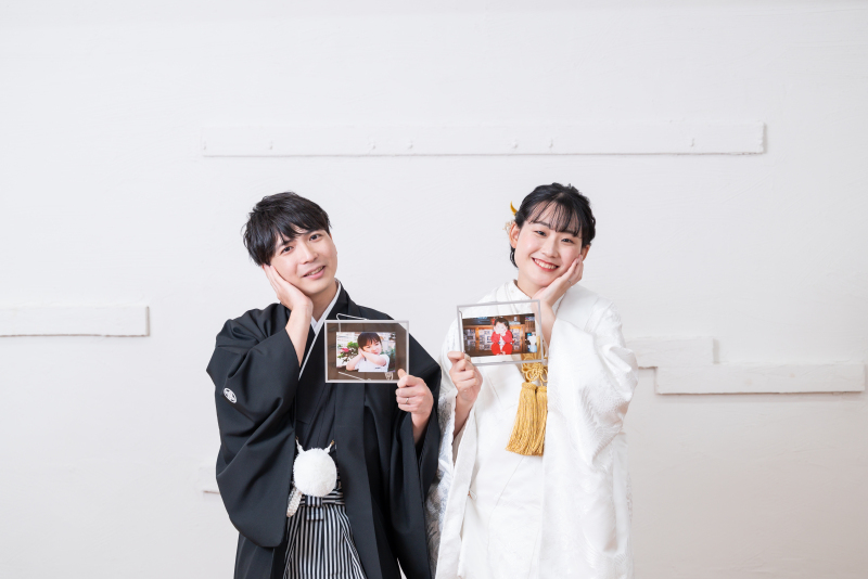 幼い頃の写真と一緒に